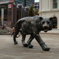 Life-size outdoor bronze bengal large tiger statue